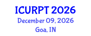 International Conference on Urban, Regional Planning and Transportation (ICURPT) December 09, 2026 - Goa, India International Conference on Urban, Regional Planning and Transportation (ICURPT) December 09, 2026 - Goa, India