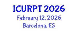 International Conference on Urban, Regional Planning and Transportation (ICURPT) February 12, 2026 - Barcelona, Spain International Conference on Urban, Regional Planning and Transportation (ICURPT) February 12, 2026 - Barcelona, Spain