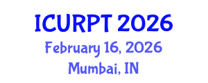 International Conference on Urban, Regional Planning and Transportation (ICURPT) February 16, 2026 - Mumbai, India International Conference on Urban, Regional Planning and Transportation (ICURPT) February 16, 2026 - Mumbai, India