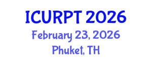 International Conference on Urban, Regional Planning and Transportation (ICURPT) February 23, 2026 - Phuket, Thailand International Conference on Urban, Regional Planning and Transportation (ICURPT) February 23, 2026 - Phuket, Thailand