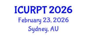 International Conference on Urban, Regional Planning and Transportation (ICURPT) February 23, 2026 - Sydney, Australia International Conference on Urban, Regional Planning and Transportation (ICURPT) February 23, 2026 - Sydney, Australia