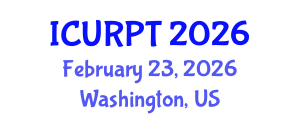 International Conference on Urban, Regional Planning and Transportation (ICURPT) February 23, 2026 - Washington, United States International Conference on Urban, Regional Planning and Transportation (ICURPT) February 23, 2026 - Washington, United States