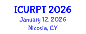 International Conference on Urban, Regional Planning and Transportation (ICURPT) January 12, 2026 - Nicosia, Cyprus International Conference on Urban, Regional Planning and Transportation (ICURPT) January 12, 2026 - Nicosia, Cyprus