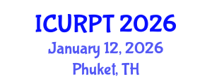 International Conference on Urban, Regional Planning and Transportation (ICURPT) January 12, 2026 - Phuket, Thailand International Conference on Urban, Regional Planning and Transportation (ICURPT) January 12, 2026 - Phuket, Thailand