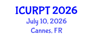 International Conference on Urban, Regional Planning and Transportation (ICURPT) July 10, 2026 - Cannes, France International Conference on Urban, Regional Planning and Transportation (ICURPT) July 10, 2026 - Cannes, France