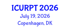 International Conference on Urban, Regional Planning and Transportation (ICURPT) July 19, 2026 - Copenhagen, Denmark International Conference on Urban, Regional Planning and Transportation (ICURPT) July 19, 2026 - Copenhagen, Denmark