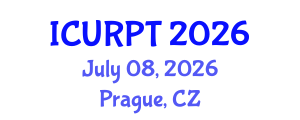 International Conference on Urban, Regional Planning and Transportation (ICURPT) July 08, 2026 - Prague, Czechia International Conference on Urban, Regional Planning and Transportation (ICURPT) July 08, 2026 - Prague, Czechia