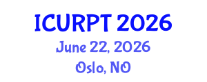 International Conference on Urban, Regional Planning and Transportation (ICURPT) June 22, 2026 - Oslo, Norway International Conference on Urban, Regional Planning and Transportation (ICURPT) June 22, 2026 - Oslo, Norway