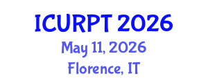 International Conference on Urban, Regional Planning and Transportation (ICURPT) May 11, 2026 - Florence, Italy International Conference on Urban, Regional Planning and Transportation (ICURPT) May 11, 2026 - Florence, Italy