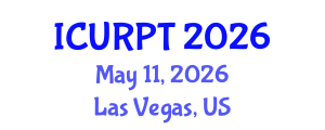 International Conference on Urban, Regional Planning and Transportation (ICURPT) May 11, 2026 - Las Vegas, United States International Conference on Urban, Regional Planning and Transportation (ICURPT) May 11, 2026 - Las Vegas, United States