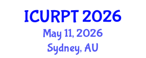 International Conference on Urban, Regional Planning and Transportation (ICURPT) May 11, 2026 - Sydney, Australia International Conference on Urban, Regional Planning and Transportation (ICURPT) May 11, 2026 - Sydney, Australia
