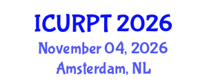 International Conference on Urban, Regional Planning and Transportation (ICURPT) November 04, 2026 - Amsterdam, Netherlands
