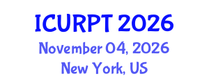 International Conference on Urban, Regional Planning and Transportation (ICURPT) November 04, 2026 - New York, United States International Conference on Urban, Regional Planning and Transportation (ICURPT) November 04, 2026 - New York, United States