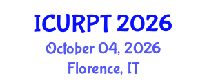 International Conference on Urban, Regional Planning and Transportation (ICURPT) October 04, 2026 - Florence, Italy