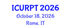 International Conference on Urban, Regional Planning and Transportation (ICURPT) October 18, 2026 - Rome, Italy