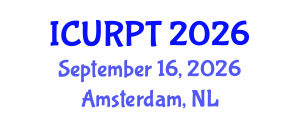International Conference on Urban, Regional Planning and Transportation (ICURPT) September 16, 2026 - Amsterdam, Netherlands International Conference on Urban, Regional Planning and Transportation (ICURPT) September 16, 2026 - Amsterdam, Netherlands