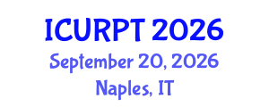 International Conference on Urban, Regional Planning and Transportation (ICURPT) September 20, 2026 - Naples, Italy International Conference on Urban, Regional Planning and Transportation (ICURPT) September 20, 2026 - Naples, Italy
