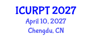 International Conference on Urban, Regional Planning and Transportation (ICURPT) April 10, 2027 - Chengdu, China International Conference on Urban, Regional Planning and Transportation (ICURPT) April 10, 2027 - Chengdu, China