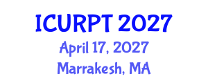 International Conference on Urban, Regional Planning and Transportation (ICURPT) April 17, 2027 - Marrakesh, Morocco International Conference on Urban, Regional Planning and Transportation (ICURPT) April 17, 2027 - Marrakesh, Morocco