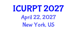International Conference on Urban, Regional Planning and Transportation (ICURPT) April 22, 2027 - New York, United States