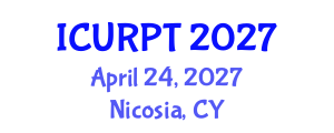 International Conference on Urban, Regional Planning and Transportation (ICURPT) April 24, 2027 - Nicosia, Cyprus International Conference on Urban, Regional Planning and Transportation (ICURPT) April 24, 2027 - Nicosia, Cyprus