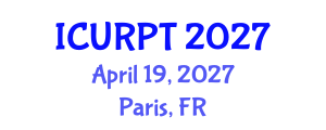 International Conference on Urban, Regional Planning and Transportation (ICURPT) April 19, 2027 - Paris, France International Conference on Urban, Regional Planning and Transportation (ICURPT) April 19, 2027 - Paris, France