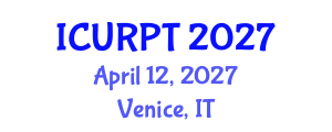 International Conference on Urban, Regional Planning and Transportation (ICURPT) April 12, 2027 - Venice, Italy