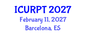 International Conference on Urban, Regional Planning and Transportation (ICURPT) February 11, 2027 - Barcelona, Spain International Conference on Urban, Regional Planning and Transportation (ICURPT) February 11, 2027 - Barcelona, Spain