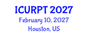 International Conference on Urban, Regional Planning and Transportation (ICURPT) February 10, 2027 - Houston, United States International Conference on Urban, Regional Planning and Transportation (ICURPT) February 10, 2027 - Houston, United States