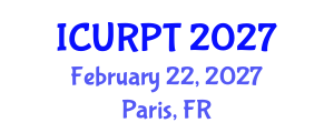 International Conference on Urban, Regional Planning and Transportation (ICURPT) February 22, 2027 - Paris, France International Conference on Urban, Regional Planning and Transportation (ICURPT) February 22, 2027 - Paris, France