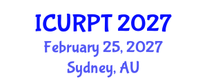 International Conference on Urban, Regional Planning and Transportation (ICURPT) February 25, 2027 - Sydney, Australia International Conference on Urban, Regional Planning and Transportation (ICURPT) February 25, 2027 - Sydney, Australia