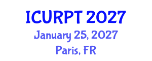 International Conference on Urban, Regional Planning and Transportation (ICURPT) January 25, 2027 - Paris, France
