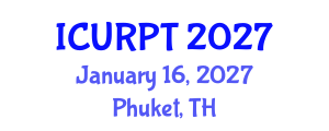 International Conference on Urban, Regional Planning and Transportation (ICURPT) January 16, 2027 - Phuket, Thailand