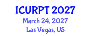 International Conference on Urban, Regional Planning and Transportation (ICURPT) March 24, 2027 - Las Vegas, United States International Conference on Urban, Regional Planning and Transportation (ICURPT) March 24, 2027 - Las Vegas, United States