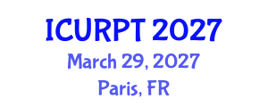 International Conference on Urban, Regional Planning and Transportation (ICURPT) March 29, 2027 - Paris, France International Conference on Urban, Regional Planning and Transportation (ICURPT) March 29, 2027 - Paris, France