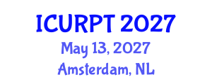 International Conference on Urban, Regional Planning and Transportation (ICURPT) May 13, 2027 - Amsterdam, Netherlands