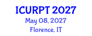 International Conference on Urban, Regional Planning and Transportation (ICURPT) May 08, 2027 - Florence, Italy International Conference on Urban, Regional Planning and Transportation (ICURPT) May 08, 2027 - Florence, Italy