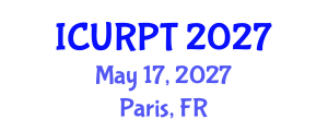 International Conference on Urban, Regional Planning and Transportation (ICURPT) May 17, 2027 - Paris, France