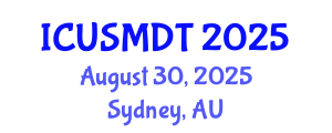 International Conference on Urban Sociology, Migration and Demographic Trends (ICUSMDT) August 30, 2025 - Sydney, Australia