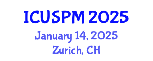 International Conference on Urban Spatial Planning and Management (ICUSPM) January 14, 2025 - Zurich, Switzerland