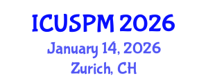 International Conference on Urban Spatial Planning and Management (ICUSPM) January 14, 2026 - Zurich, Switzerland