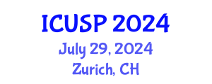 International Conference on Urban Studies and Planning (ICUSP) July 29, 2024 - Zurich, Switzerland
