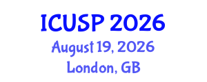 International Conference on Urban Studies and Planning (ICUSP) August 19, 2026 - London, United Kingdom