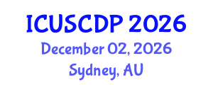 International Conference on Urban Studies, City Design and Planning (ICUSCDP) December 02, 2026 - Sydney, Australia International Conference on Urban Studies, City Design and Planning (ICUSCDP) December 02, 2026 - Sydney, Australia