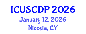 International Conference on Urban Studies, City Design and Planning (ICUSCDP) January 12, 2026 - Nicosia, Cyprus International Conference on Urban Studies, City Design and Planning (ICUSCDP) January 12, 2026 - Nicosia, Cyprus