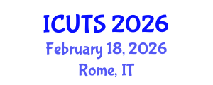 International Conference on Urban Transformations and Sustainability (ICUTS) February 18, 2026 - Rome, Italy