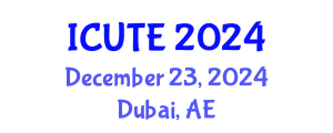 International Conference on Urban Transport and Environment (ICUTE) December 23, 2024 - Dubai, United Arab Emirates