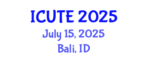 International Conference on Urban Transport and Environment (ICUTE) July 15, 2025 - Bali, Indonesia