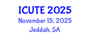 International Conference on Urban Transport and Environment (ICUTE) November 15, 2025 - Jeddah, Saudi Arabia