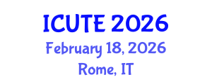 International Conference on Urban Transport and Environment (ICUTE) February 18, 2026 - Rome, Italy